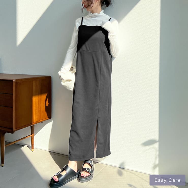 ジョーゼットポンチスリットキャミワンピース[品番：GS000020332]｜Re