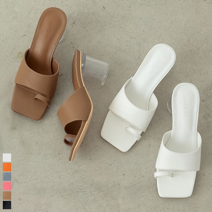 クリアヒールトングサンダル(S WHITE): SHOES