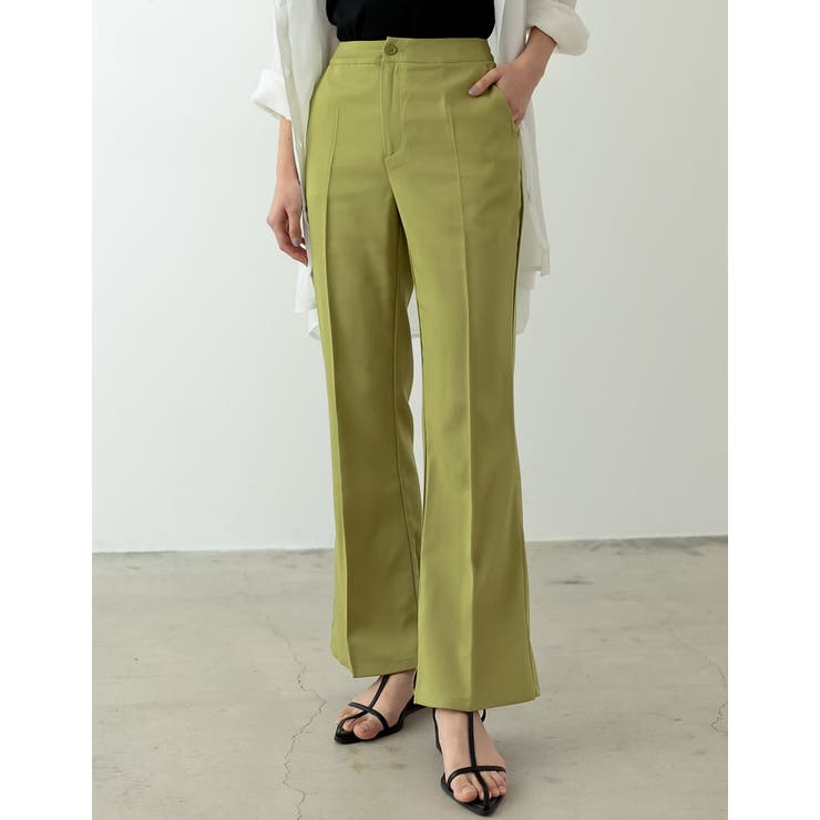 [低身長サイズ有]ツイルフィットフレアスラックス | Re:EDIT | 詳細画像4 