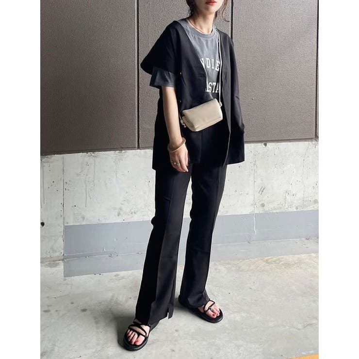 [低身長サイズ有]ツイルフィットフレアスラックス | Re:EDIT | 詳細画像30 