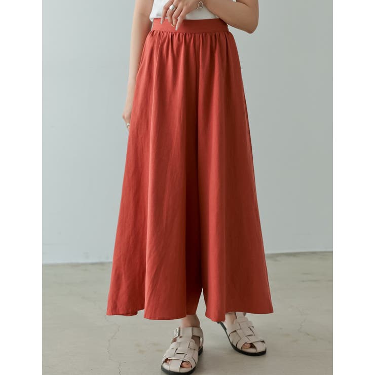 [低身長/高身長サイズ有]リネンライクロングスカンツ | Re:EDIT | 詳細画像6 