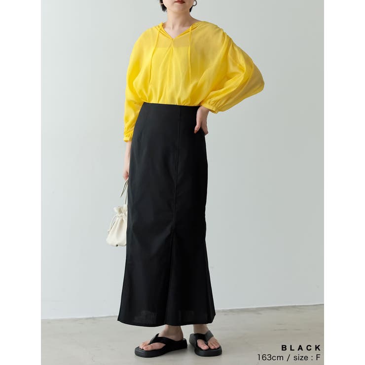 様々なシーンにぴったりなナチュラルスカート ボックスタックマーメイドスカート | Re:EDIT | 詳細画像11 