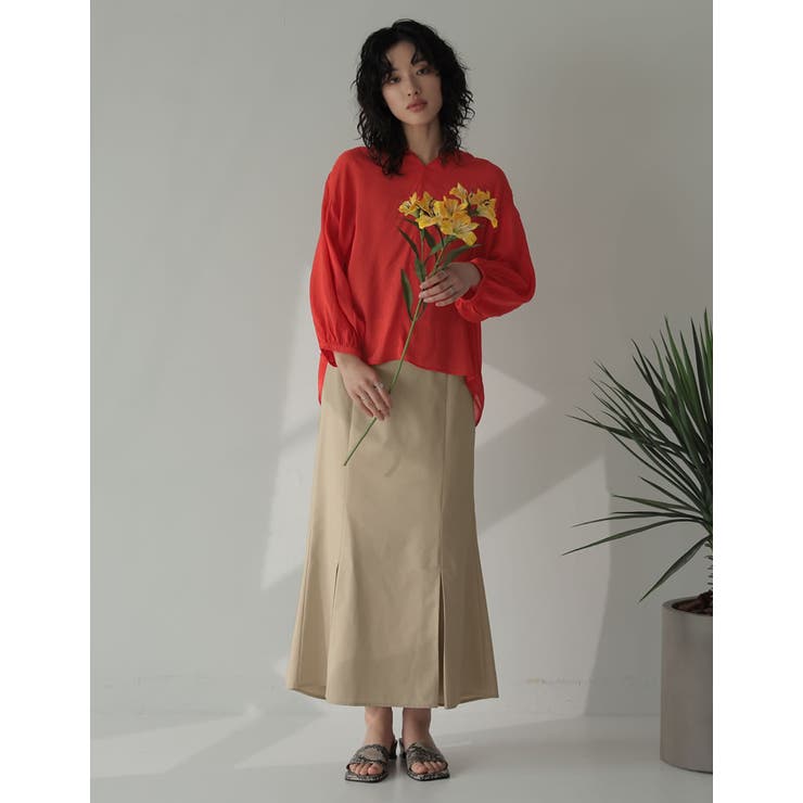 様々なシーンにぴったりなナチュラルスカート ボックスタックマーメイドスカート | Re:EDIT | 詳細画像4 