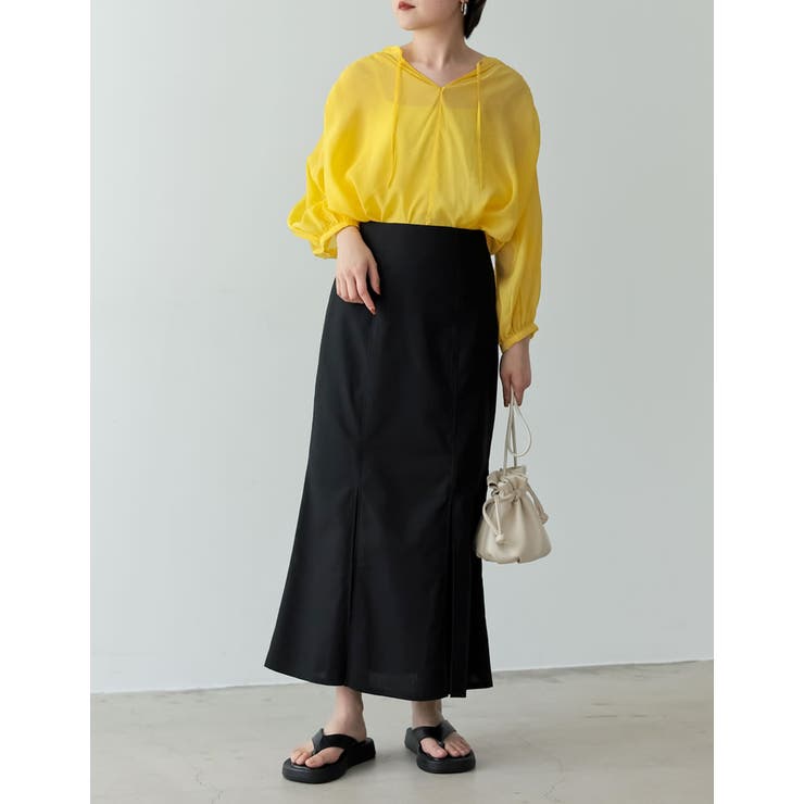 様々なシーンにぴったりなナチュラルスカート ボックスタックマーメイドスカート | Re:EDIT | 詳細画像22 