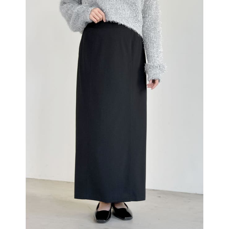 カットジョーゼットバックスリットロングスカート | Re:EDIT | 詳細画像3 