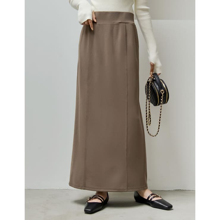 カットジョーゼットバックスリットロングスカート | Re:EDIT | 詳細画像8 