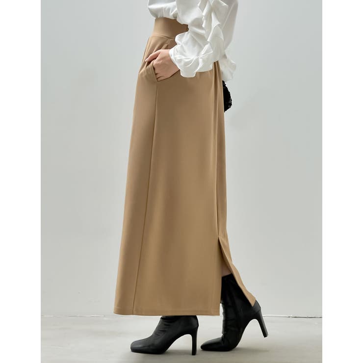 カットジョーゼットバックスリットロングスカート | Re:EDIT | 詳細画像26 