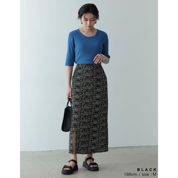 エスニック柄でモードに仕上げたタイトスカート | Re:EDIT | 詳細画像9 