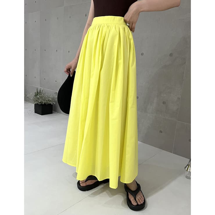 ふんわりボリュームシルエットに一目惚れ コットンブレンドカラーボリュームスカート | Re:EDIT | 詳細画像4 