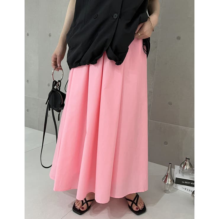 ふんわりボリュームシルエットに一目惚れ コットンブレンドカラーボリュームスカート | Re:EDIT | 詳細画像5 