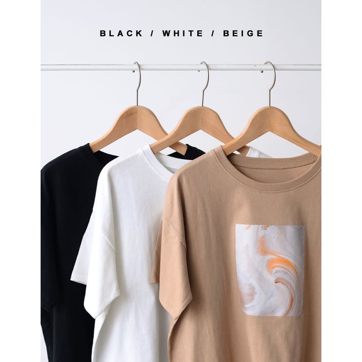 USAコットンマーブルアートTシャツ[品番：GS000020453]｜Re:EDIT
