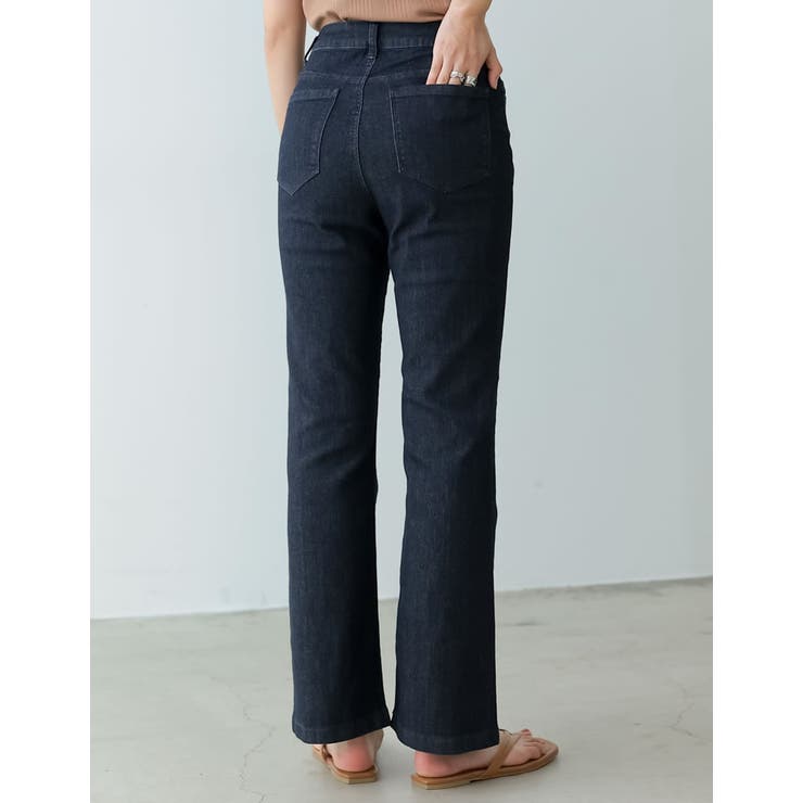 [低身長/高身長/大きいサイズ有]ストレッチスリムフレアデニムパンツ | Re:EDIT | 詳細画像13 