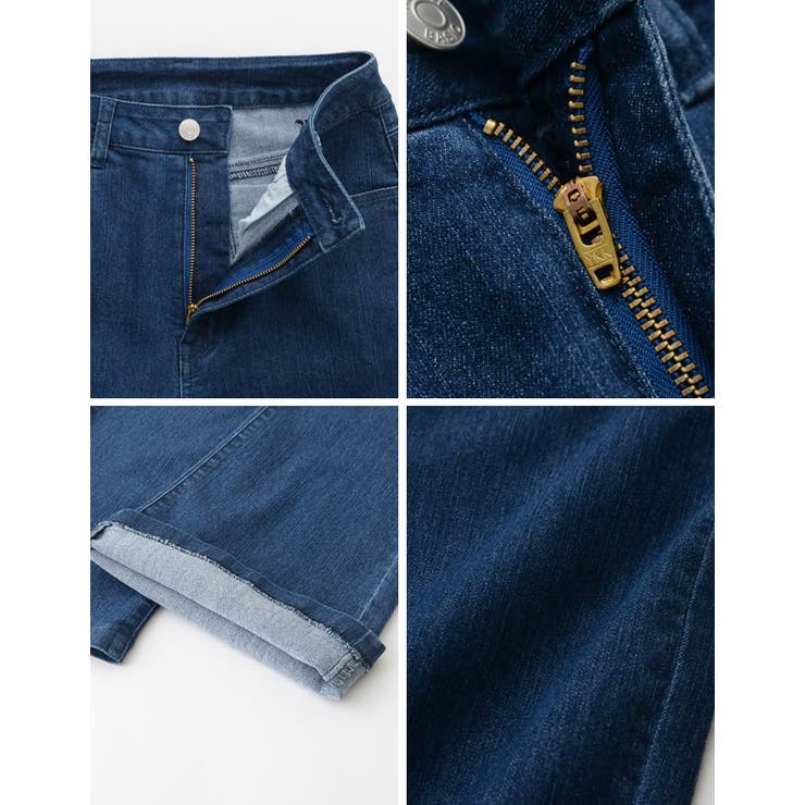 [低身長/高身長/大きいサイズ有]ストレッチスリムフレアデニムパンツ | Re:EDIT | 詳細画像23 