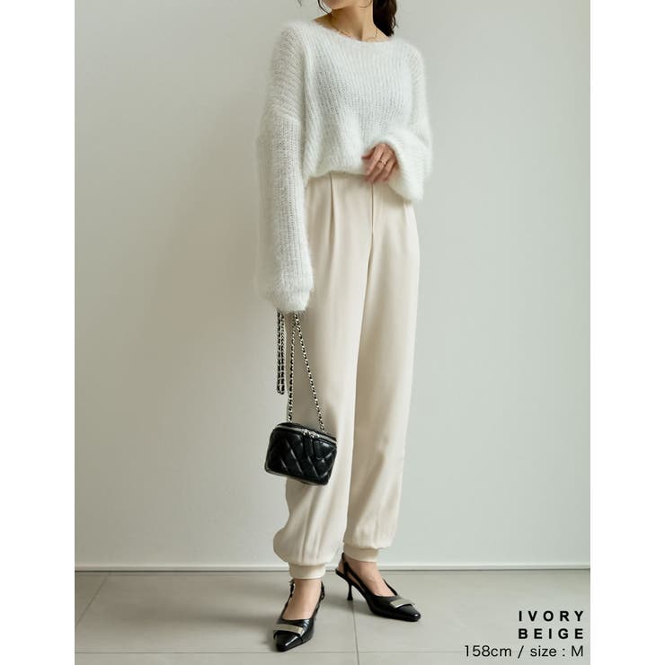 ジョーゼットフロントタックジョガーパンツ | Re:EDIT | 詳細画像14 