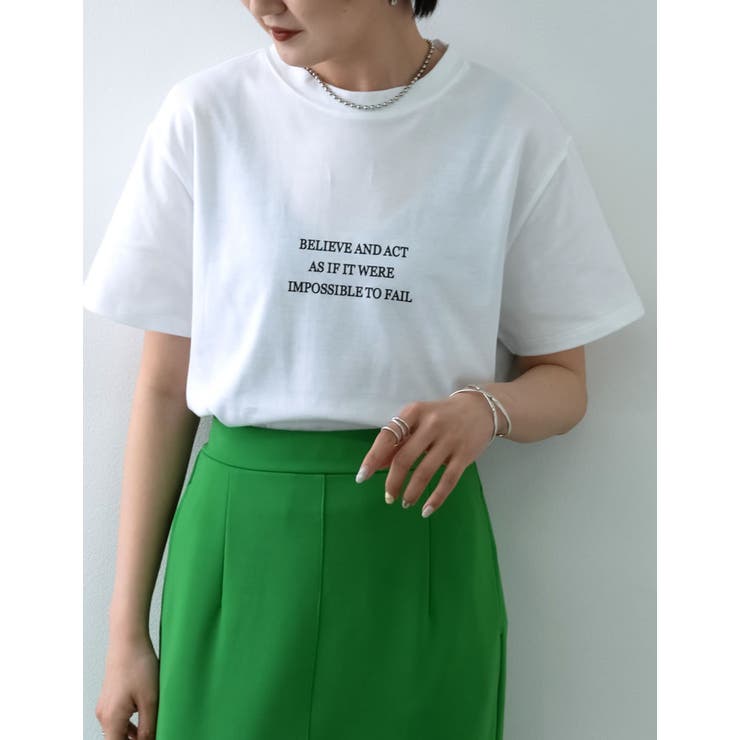 ポジティブなメッセージロゴが程よくコーデのアクセントに メッセージロゴTシャツ | Re:EDIT | 詳細画像3 