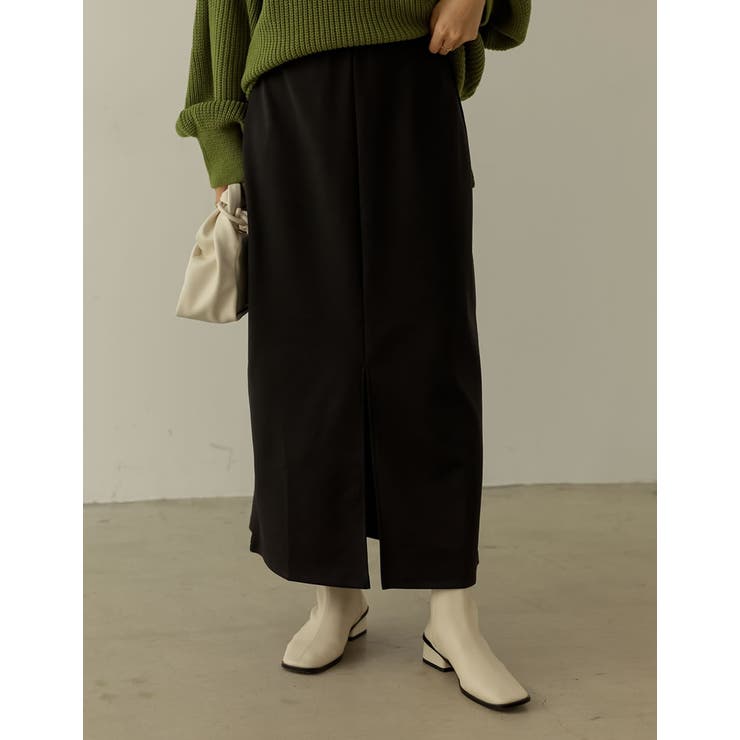 ブラック(001) | 着心地リラクシーながらも美シルエットをメイク [低身長 高身長サイズ有]フロント… | Re:EDIT