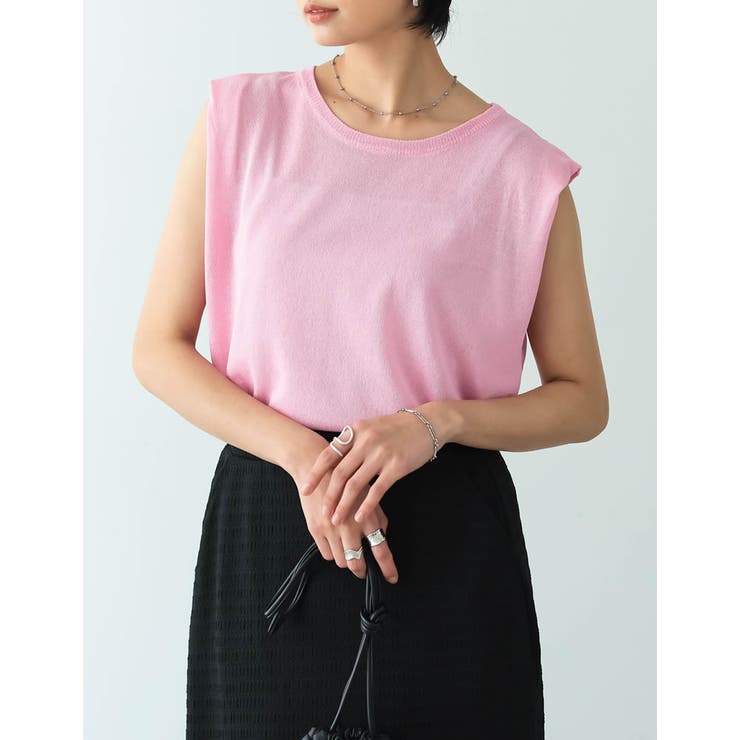 シンプルながらも抜け感のあるシアータンクトップ | Re:EDIT | 詳細画像5 