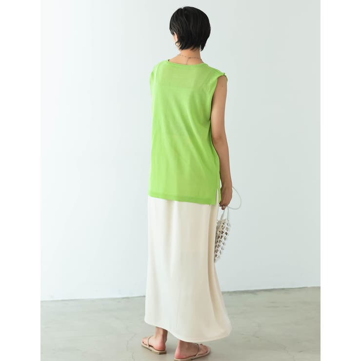 シンプルながらも抜け感のあるシアータンクトップ | Re:EDIT | 詳細画像22 