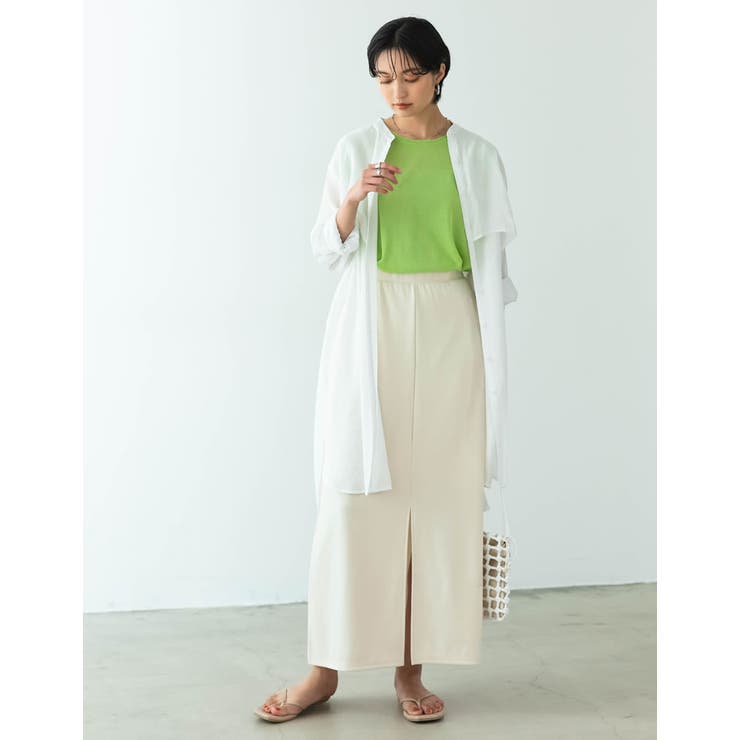 シンプルながらも抜け感のあるシアータンクトップ | Re:EDIT | 詳細画像23 