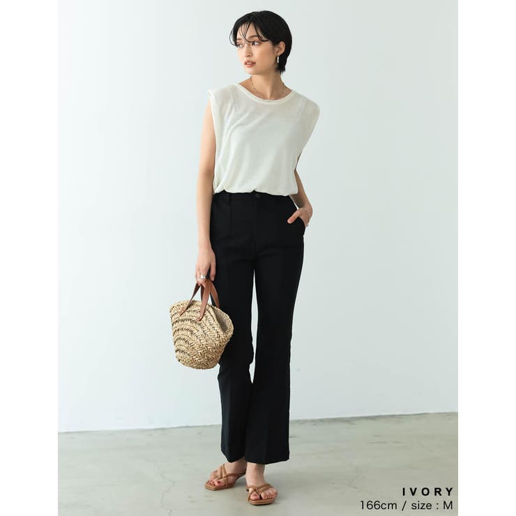 シンプルながらも抜け感のあるシアータンクトップ | Re:EDIT | 詳細画像27 