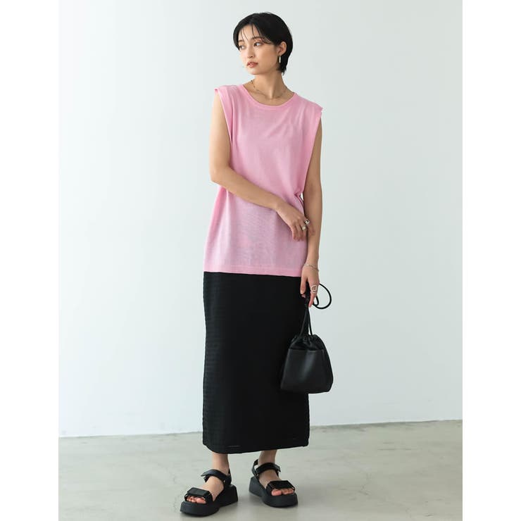シンプルながらも抜け感のあるシアータンクトップ | Re:EDIT | 詳細画像31 