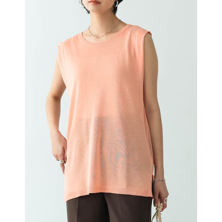 シンプルながらも抜け感のあるシアータンクトップ | Re:EDIT | 詳細画像34 