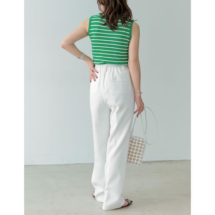 カジュアルな要素を程よく取り入れる サマーニットボーダータンクトップ トップス | Re:EDIT | 詳細画像24 