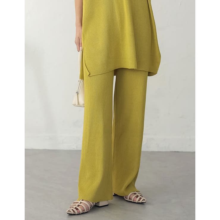 [低身長サイズ有]プレーティングリブニットパンツ | Re:EDIT | 詳細画像6 