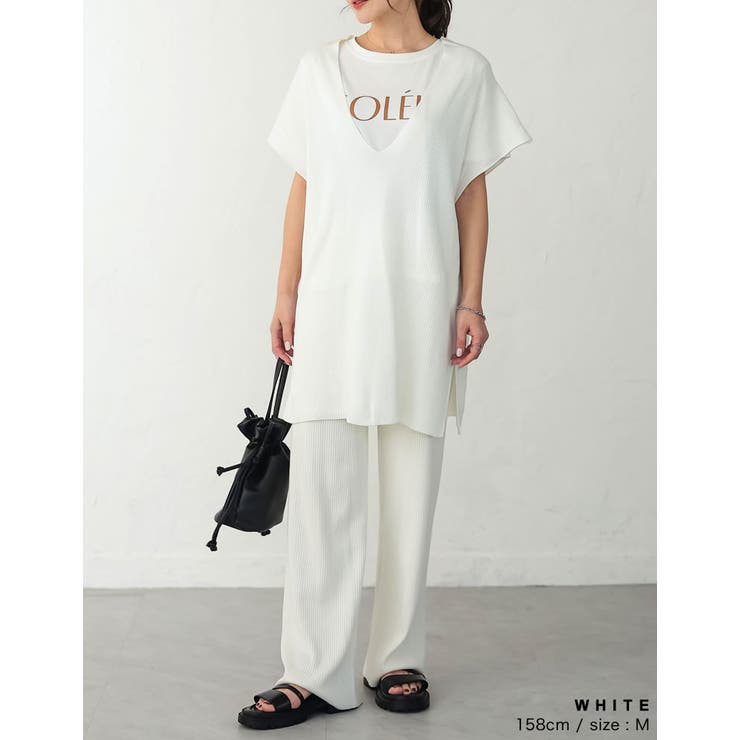 [低身長サイズ有]プレーティングリブニットパンツ | Re:EDIT | 詳細画像8 