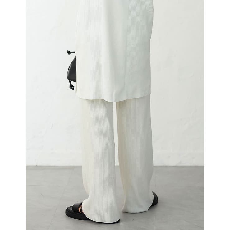 [低身長サイズ有]プレーティングリブニットパンツ | Re:EDIT | 詳細画像10 