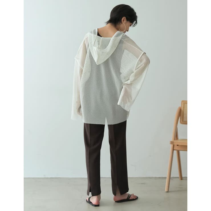 コーディネートにONするだけでこなれ感を演出 メッシュフーディープルオーバー | Re:EDIT | 詳細画像11 