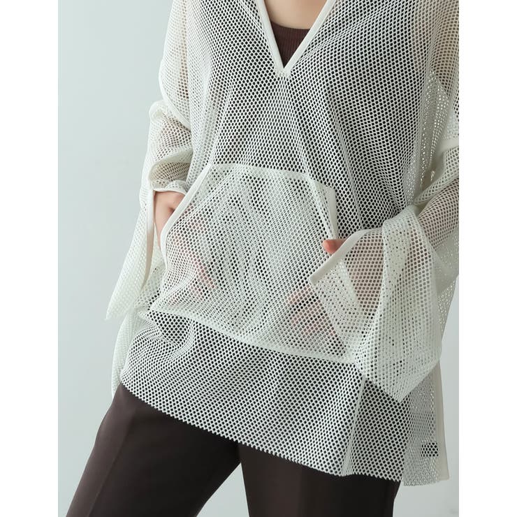 コーディネートにONするだけでこなれ感を演出 メッシュフーディープルオーバー | Re:EDIT | 詳細画像13 