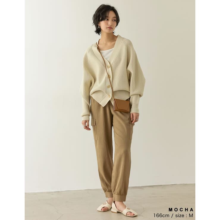 [低身長/高身長サイズ有]リップルワークカーゴパンツ | Re:EDIT | 詳細画像10 