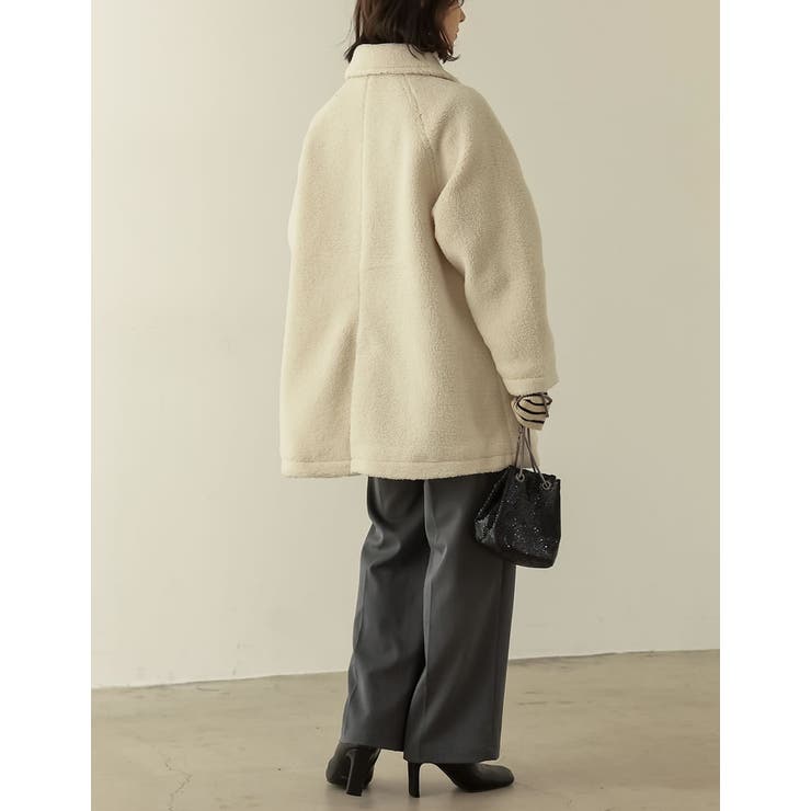 ESSEN シープ ボア パイルコート 38 テディ似 ボアステンカラーミドルコート[品番：GS000020898]｜Re:EDIT（リエディ