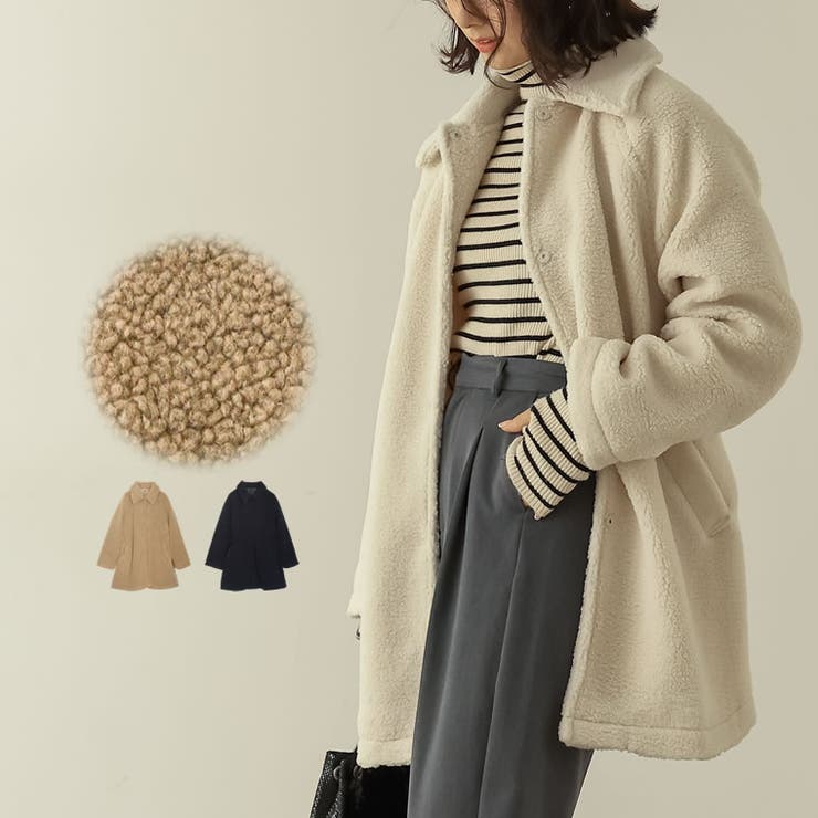 ボアステンカラーミドルコート[品番：GS000020898]｜Re:EDIT（リエディ