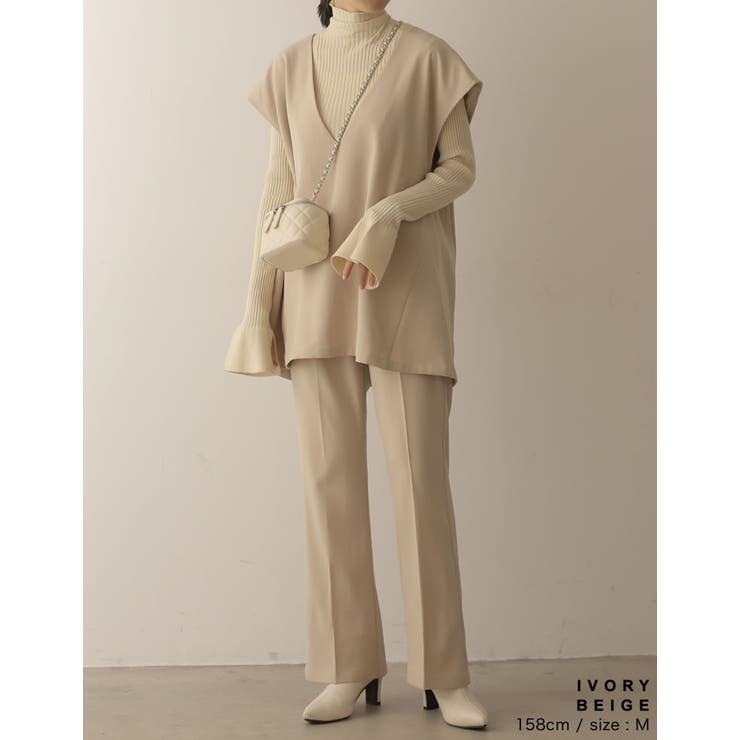 きれい見えするシルエットにこだわったスラックス [2022A W | Re:EDIT | 詳細画像13 