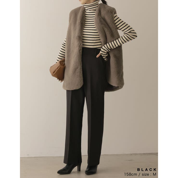 きれい見えするシルエットにこだわったスラックス [2022A W | Re:EDIT | 詳細画像6 