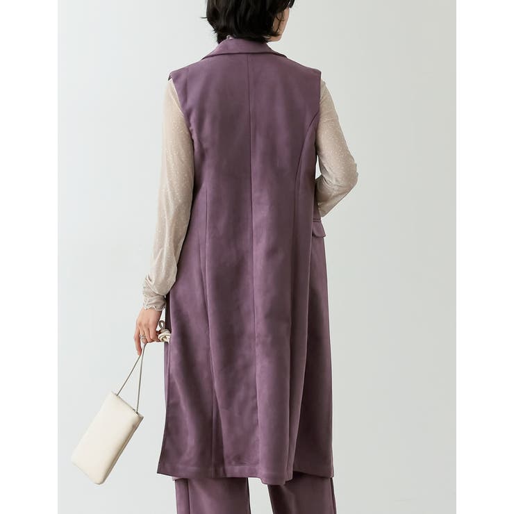 [低身長サイズ有]スウェードポンチテーラードノースリコート | Re:EDIT | 詳細画像22 