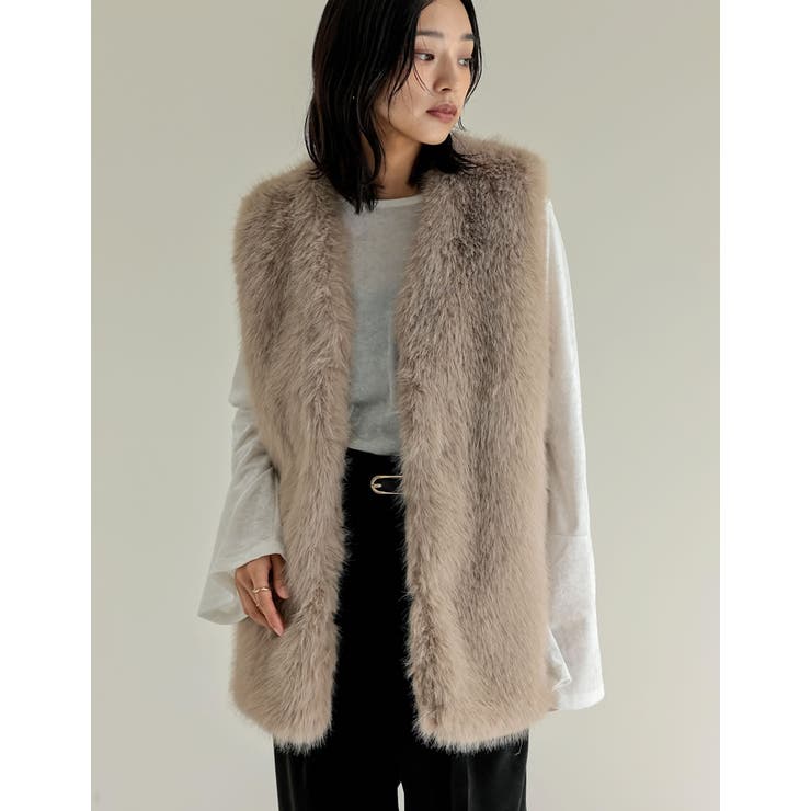 [販売枚数1.3万枚突破]ミドルフェイクファーベスト | Re:EDIT | 詳細画像7 