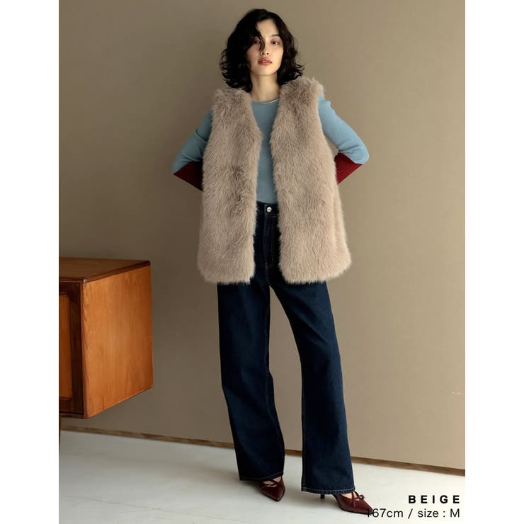 [販売枚数1.3万枚突破]ミドルフェイクファーベスト | Re:EDIT | 詳細画像34 