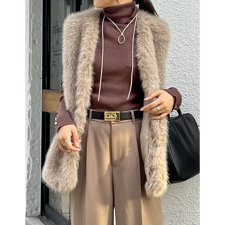 [販売枚数1.3万枚突破]ミドルフェイクファーベスト | Re:EDIT | 詳細画像36 