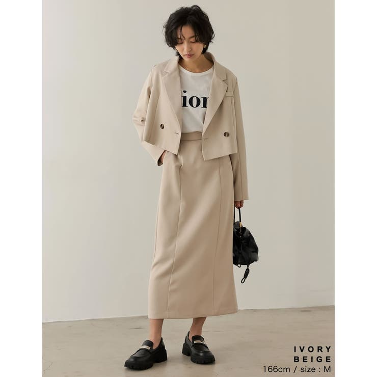 スタイルアップ効果抜群の定番ジャケット カットツイルショートテーラードジャケット | Re:EDIT | 詳細画像11 