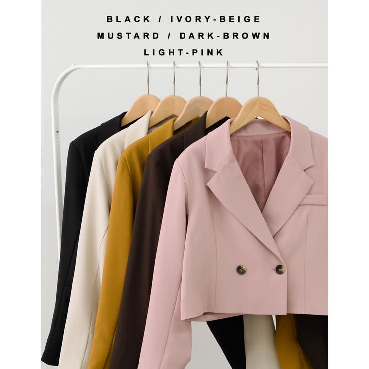 スタイルアップ効果抜群の定番ジャケット カットツイルショートテーラードジャケット | Re:EDIT | 詳細画像2 