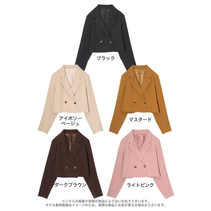 スタイルアップ効果抜群の定番ジャケット カットツイルショートテーラードジャケット | Re:EDIT | 詳細画像18 