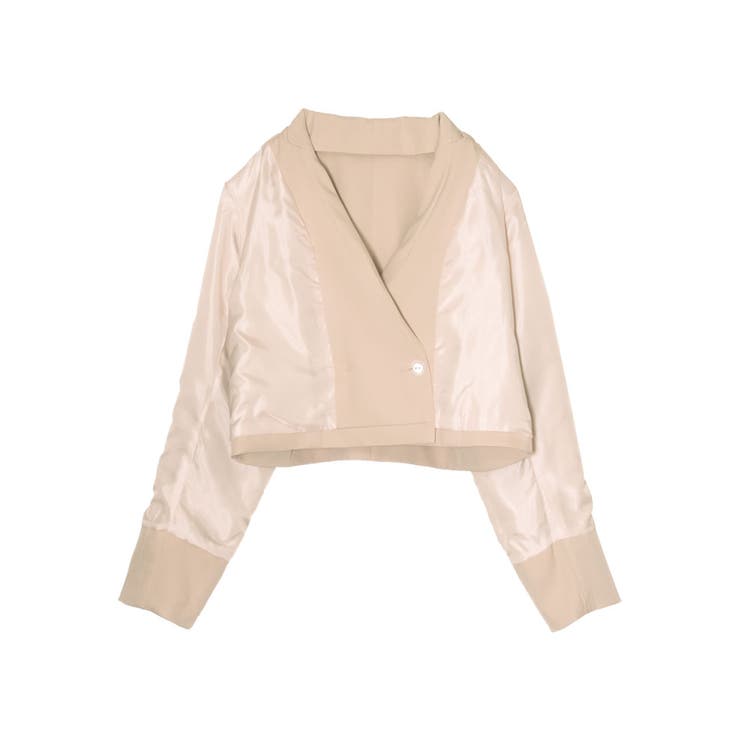 スタイルアップ効果抜群の定番ジャケット カットツイルショートテーラードジャケット | Re:EDIT | 詳細画像37 