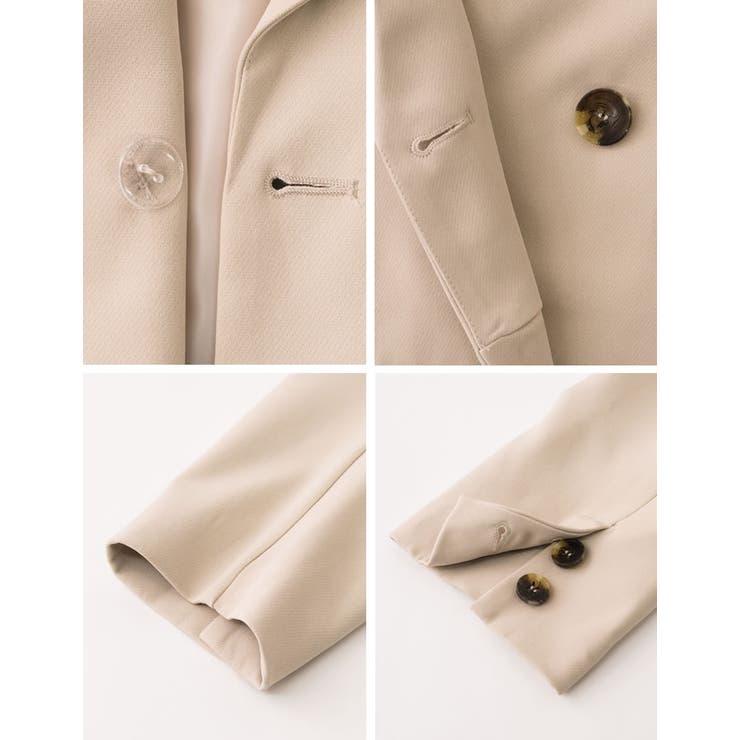 スタイルアップ効果抜群の定番ジャケット カットツイルショートテーラードジャケット | Re:EDIT | 詳細画像39 