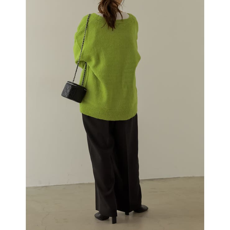 シンプルながらもこなれた印象に 起毛モヘアタッチルーズニットカーディガン トップス | Re:EDIT | 詳細画像38 