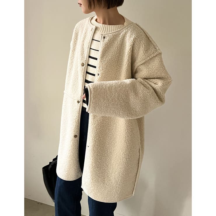 リバーシブル ムートンボアコート / Feroux | ファッション通販