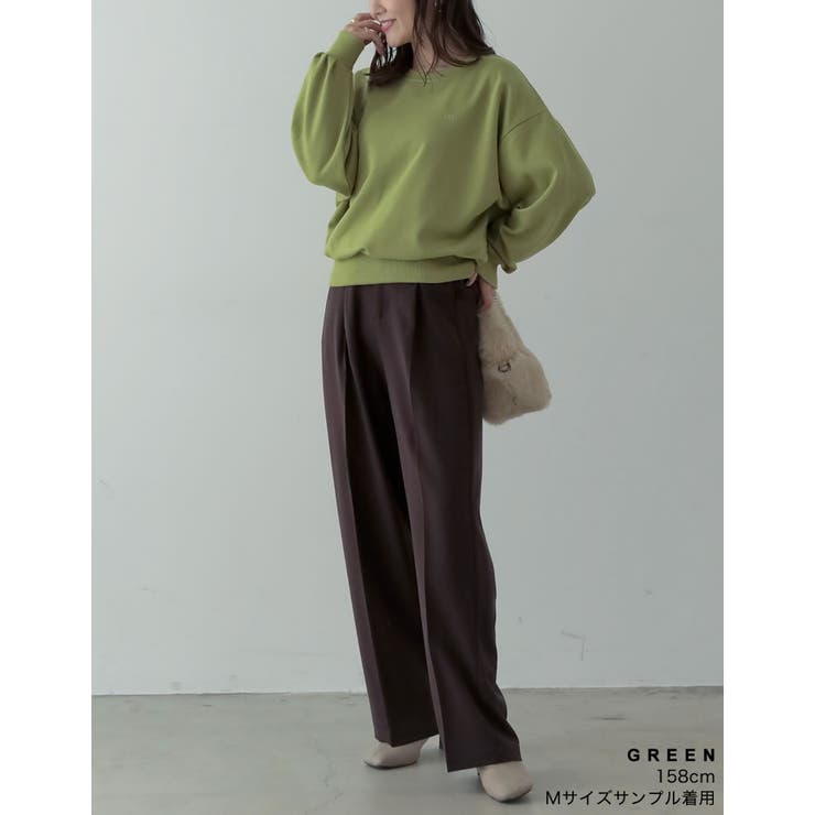 裏毛ワンポイント刺繍スウェットプルオーバー | Re:EDIT | 詳細画像17 