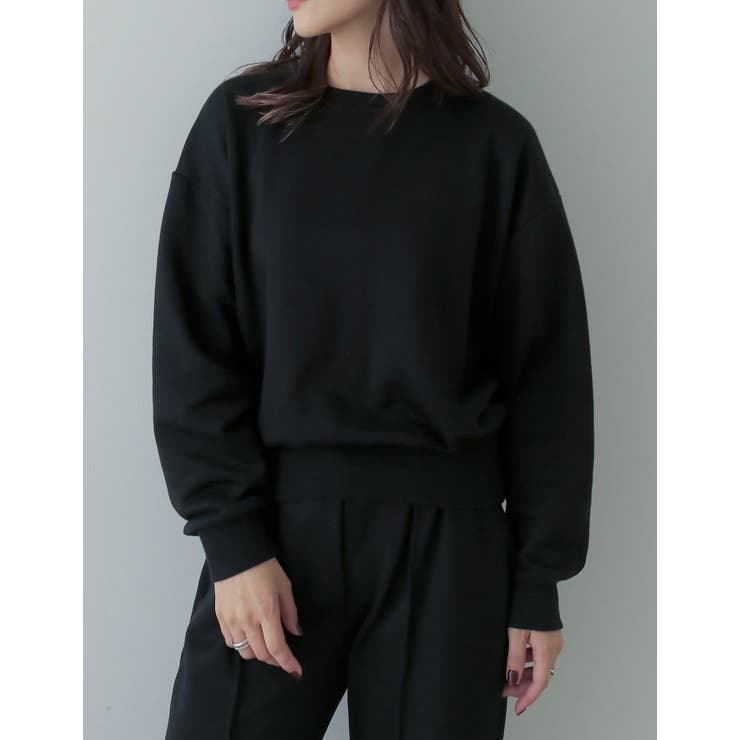 裏毛ワンポイント刺繍スウェットプルオーバー | Re:EDIT | 詳細画像2 